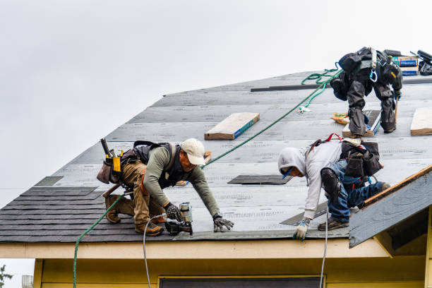 Professional Gutter Installation technician working in Lykens, PA